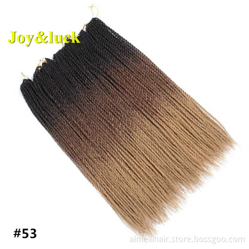 Wholesale Price Ombre Colors OME 2X Braiding Hair for Women 24inches Long Twist Braids Synthetic Braiding Hair Extentions